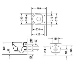 Duravit Me-By-Starck Rimless Compact Wall Mounted WC -Bathroom Supplie Shop M 2015 11 17 6 10 31 648