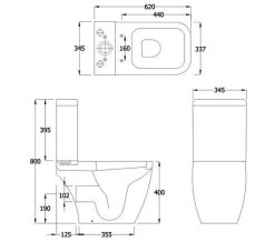 RAK Metropolitan Deluxe White Close Coupled WC And Soft-Close Seat 620mm -Bathroom Supplie Shop M 2015 3 5 13 59 21 749