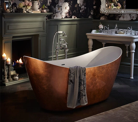 Heritage Hylton Freestanding Copper Effect Acrylic Bath 1735 X 730mm 6 Heritage Hylton Freestanding Copper Effect Acrylic Bath 1735 X 730mm - Image 6