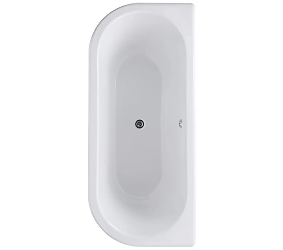 Hudson Reed Kenton 1700 X 750mm Back-To-Wall Freestanding White Acrylic Bath With Legs 6 Hudson Reed Kenton 1700 X 750mm Back-To-Wall Freestanding White Acrylic Bath With Legs - Image 6