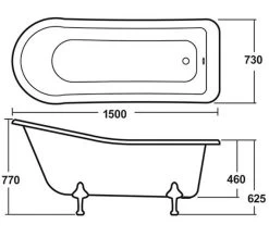 Hudson Reed Brockley Single Ended Freestanding Acrylic Bath White 15 Hudson Reed Brockley Single Ended Freestanding Acrylic Bath White -Bathroom Supplie Shop M 2016 10 22 7 29 47 490
