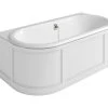 Burlington London 1800 X 950mm Back-To-Wall Bath With Curved Surround