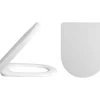 Nuie Luxury D-Shaped Top Fix Soft Close White Toilet Seat And Cover
