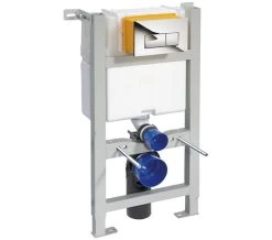 Nuie Dual Flush Concealed WC Cistern With Mid-Height Wall Hung Frame