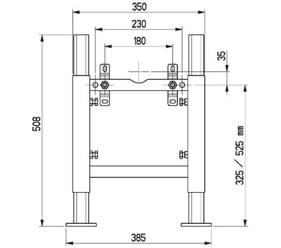Nuie Standard Low Height Wall Hung WC Frame 2 Nuie Standard Low Height Wall Hung WC Frame - Image 2