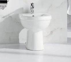 IMEX Ivo White Floor Standing 1 Tap Hole Bidet - 600mm Projection