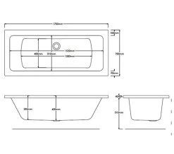 Roca The Gap Double Ended White Acrylic Bath 1700 X 700mm 5 Roca The Gap Double Ended White Acrylic Bath 1700 X 700mm -Bathroom Supplie Shop M 2017 11 20 10 20 52 308