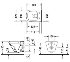 Duravit DuraStyle 480mm Wall Mounted Compact Rimless Toilet -Bathroom Supplie Shop M 2017 11 3 10 23 14 623