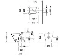 Duravit DuraStyle 570mm Floor Standing Back To Wall Toilet -Bathroom Supplie Shop M 2017 11 4 7 9 49 890