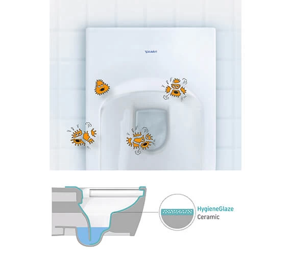 Duravit D-Code 650mm Close Coupled Toilet With Horizontal Outlet 3 Duravit D-Code 650mm Close Coupled Toilet With Horizontal Outlet - Image 3