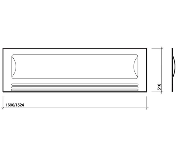 Twyford Omnifit 1700mm White Front Bath Panel 2 Twyford Omnifit 1700mm White Front Bath Panel - Image 2