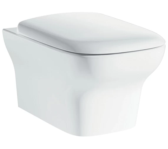 IMEX Grace Rimless Wall Hung White WC Bowl And Soft Close Seat 500mm 2 IMEX Grace Rimless Wall Hung White WC Bowl And Soft Close Seat 500mm - Image 2