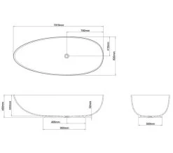 Clearwater Teardrop Grande Clearstone Freestanding Bath 1910 X 820mm -Bathroom Supplie Shop M 2018 1 10 6 1 10 853