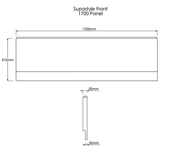 Trojan Supastyle Acrylic Bath Front Panel White 4 Trojan Supastyle Acrylic Bath Front Panel White - Image 4