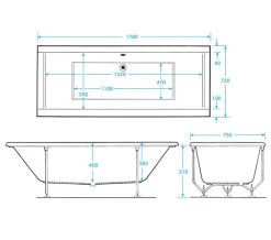 Trojan Elite 1700 X 750mm Double Ended Bath White 5 Trojan Elite 1700 X 750mm Double Ended Bath White -Bathroom Supplie Shop M 2018 1 30 6 2 53 368