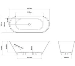 Clearwater Sontuoso Clearstone Freestanding Bath 1690 X 700mm -Bathroom Supplie Shop M 2018 1 9 9 44 21 687