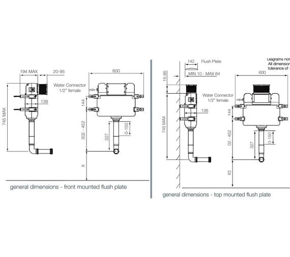 Roper Rhodes In-Wall Dual Flush Concealed Cistern 2 Roper Rhodes In-Wall Dual Flush Concealed Cistern - Image 2