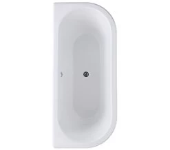 Bayswater Courtnell 1700mm White Double Ended Back To Wall Freestanding Bath