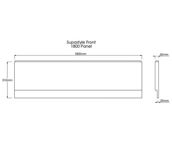 Trojan Supastyle Acrylic Bath Front Panel White 5 Trojan Supastyle Acrylic Bath Front Panel White - Image 5