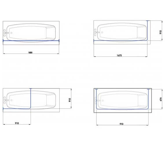 Croydex Slenderline Rail System 4 Way 2 Croydex Slenderline Rail System 4 Way - Image 2
