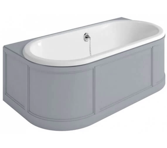 Burlington London 1800 X 950mm Back-To-Wall Bath With Curved Surround 5 Burlington London 1800 X 950mm Back-To-Wall Bath With Curved Surround - Image 5