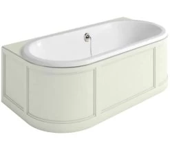 Burlington London 1800 X 950mm Back-To-Wall Bath With Curved Surround 7 Burlington London 1800 X 950mm Back-To-Wall Bath With Curved Surround -Bathroom Supplie Shop M 2018 8 9 8 57 26 841