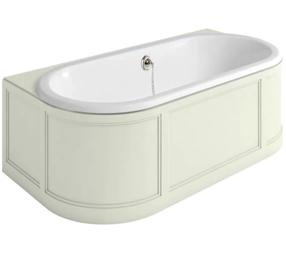 Burlington London 1800 X 950mm Back-To-Wall Bath With Curved Surround 3 Burlington London 1800 X 950mm Back-To-Wall Bath With Curved Surround - Image 3