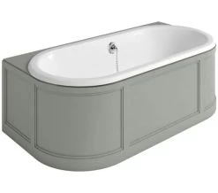 Burlington London 1800 X 950mm Back-To-Wall Bath With Curved Surround 8 Burlington London 1800 X 950mm Back-To-Wall Bath With Curved Surround -Bathroom Supplie Shop M 2018 8 9 8 57 45 160
