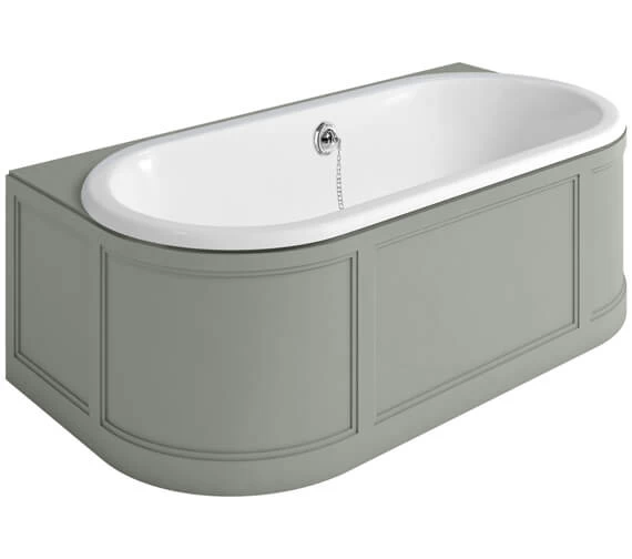 Burlington London 1800 X 950mm Back-To-Wall Bath With Curved Surround 4 Burlington London 1800 X 950mm Back-To-Wall Bath With Curved Surround - Image 4