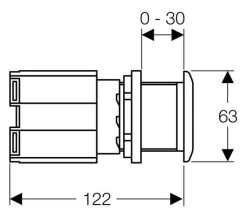 Geberit Hytouch Short Wall Pneumatic Single Flush Finger Push Button Stainless Steel -Bathroom Supplie Shop M 2018 9 5 10 48 1 128