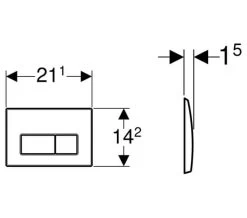Geberit Kappa50 Dual Flush Plate -Bathroom Supplie Shop M 2018 9 6 12 1 59 420