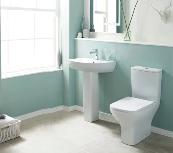 Nuie Ava 375 X 610mm Closed Coupled Rimless White Pan With Cistern And Seat 1 Nuie Ava 375 X 610mm Closed Coupled Rimless White Pan With Cistern And Seat