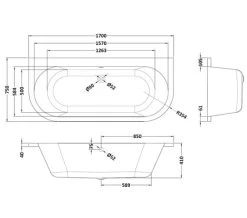 Nuie Shingle 1700 X 750mm Curved Back To Wall White Bath With Panel 6 Nuie Shingle 1700 X 750mm Curved Back To Wall White Bath With Panel -Bathroom Supplie Shop M 2019 11 18 9 16 10 545