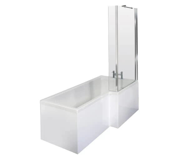 Nuie Square White Shower Bath Set 3 Nuie Square White Shower Bath Set - Image 3