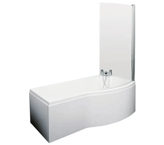 Nuie B-Shaped White Shower Bath Set 3 Nuie B-Shaped White Shower Bath Set - Image 3