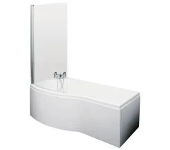 Nuie B-Shaped White Shower Bath Set