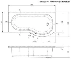 Nuie P-Shaped White Shower Bath -Bathroom Supplie Shop M 2019 3 27 13 13 12 624