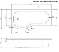 Nuie P-Shaped White Shower Bath -Bathroom Supplie Shop M 2019 3 27 13 15 32 695
