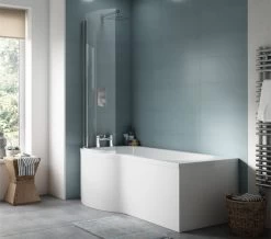 Nuie P-Shaped Shower Bath White 9 Nuie P-Shaped Shower Bath White -Bathroom Supplie Shop M 2019 3 28 10 27 33 520