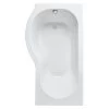 Nuie P-Shaped White Shower Bath