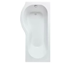 Nuie P-Shaped White Shower Bath -Bathroom Supplie Shop M 2019 3 28 11 13 29 781