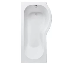 Nuie P-Shaped White Shower Bath -Bathroom Supplie Shop M 2019 3 28 11 14 17 280
