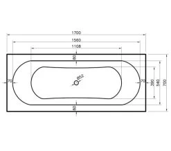 Hudson Reed Otley Round 1700mm Double Ended Eternalite Acrylic Bath -Bathroom Supplie Shop M 2019 3 4 7 36 13 13