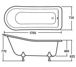 Hudson Reed Brockley Single Ended Freestanding Acrylic Bath White 16 Hudson Reed Brockley Single Ended Freestanding Acrylic Bath White -Bathroom Supplie Shop M 2019 4 1 15 53 5 864