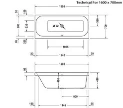 Duravit Happy D2 Built-In Bath With Frame -Bathroom Supplie Shop M 2019 4 20 10 15 1 236