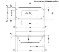 Duravit Happy D2 Built-In Bath With Support Feet 6 Duravit Happy D2 Built-In Bath With Support Feet -Bathroom Supplie Shop M 2019 4 20 11 57 59 357