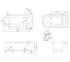 Hudson Reed Winterburn Freestanding Acrylic Bath White With Leg Set -Bathroom Supplie Shop M 2019 5 25 12 17 6 703