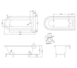 Hudson Reed Winterburn Freestanding Acrylic Bath White With Leg Set -Bathroom Supplie Shop M 2019 5 25 12 18 35 193