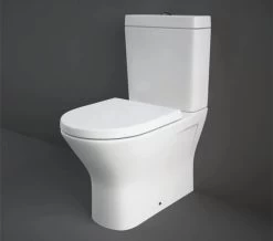 RAK Resort White Mini Close Coupled Fully Back To Wall Rimless WC Pack