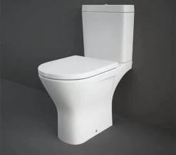RAK Resort Maxi Full Access Close Coupled Open Back Rimless Toilet - White